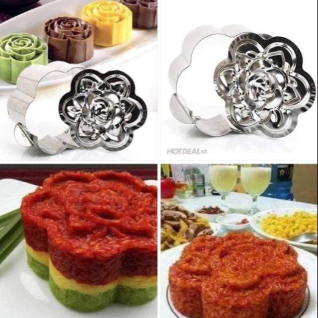 Khuôn xôi inox HÌNH HOA hồng