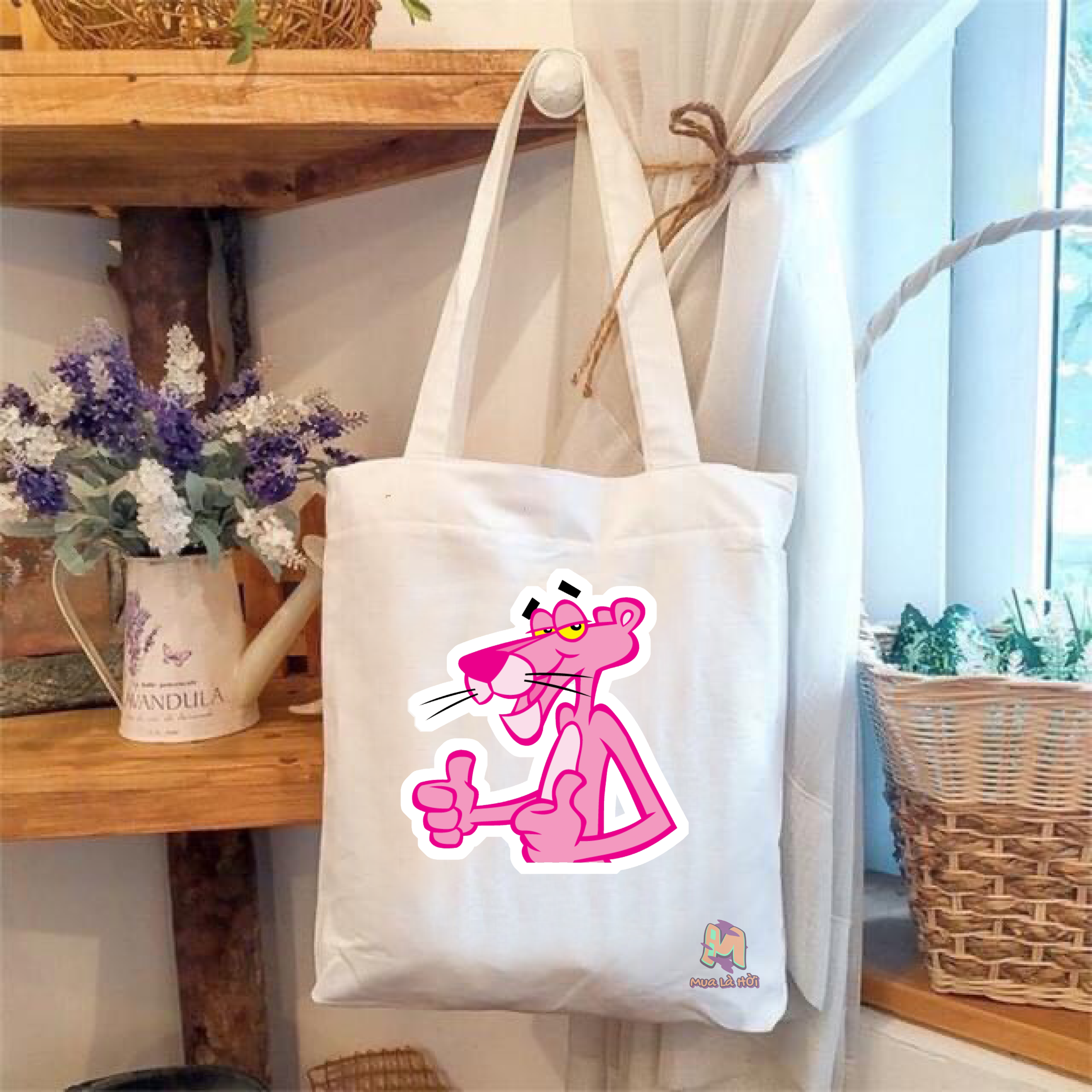 Túi Tote in hình chủ đề Điệp vụ Báo Hồng - Pink Panther