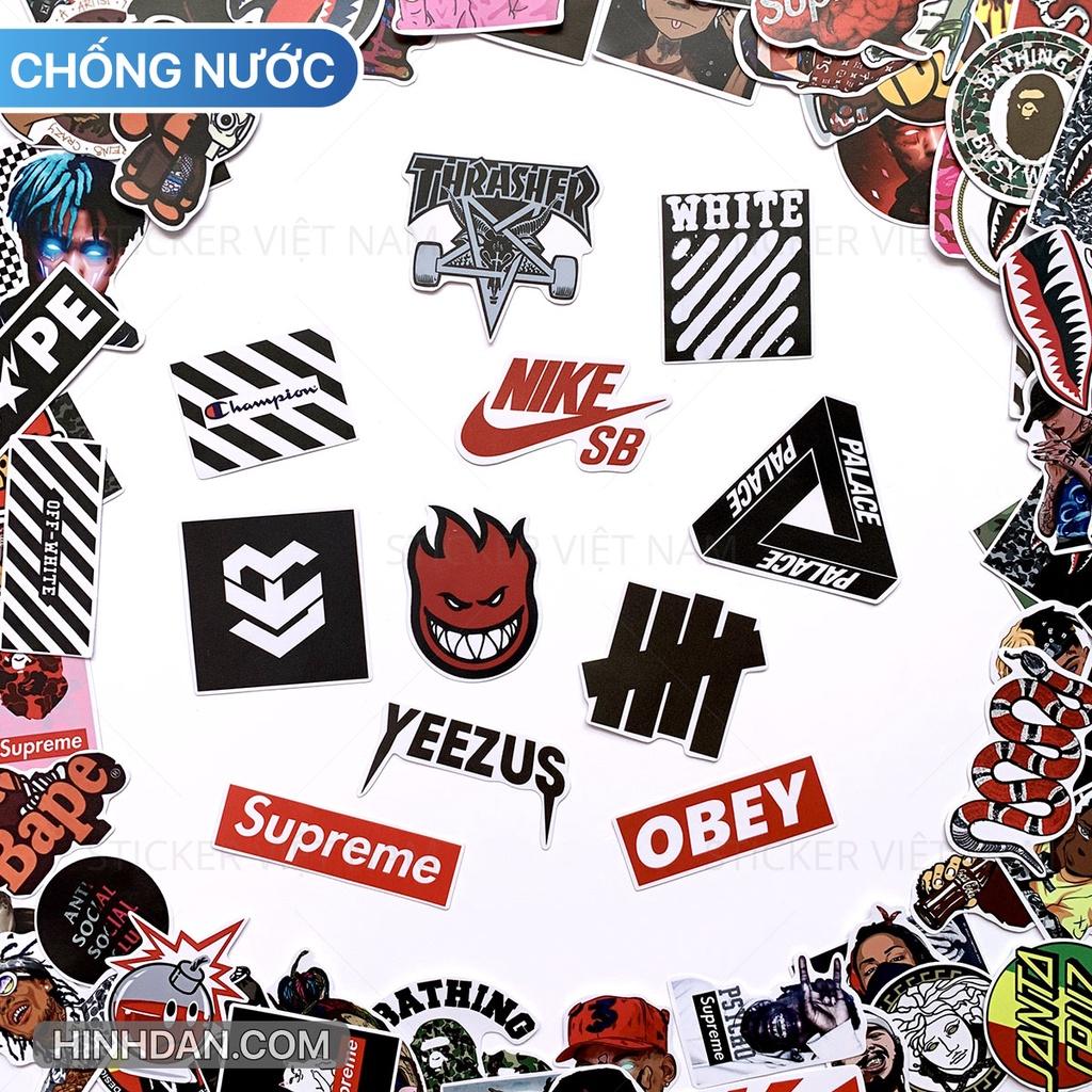 Sticker Hypebeast Bape Offwhite - Dán Trang Trí - Chất Liệu PVC Cán Màng Chất Lượng Cao Chống Nước, Chống Nắng, Không Bong Tróc Phai Màu