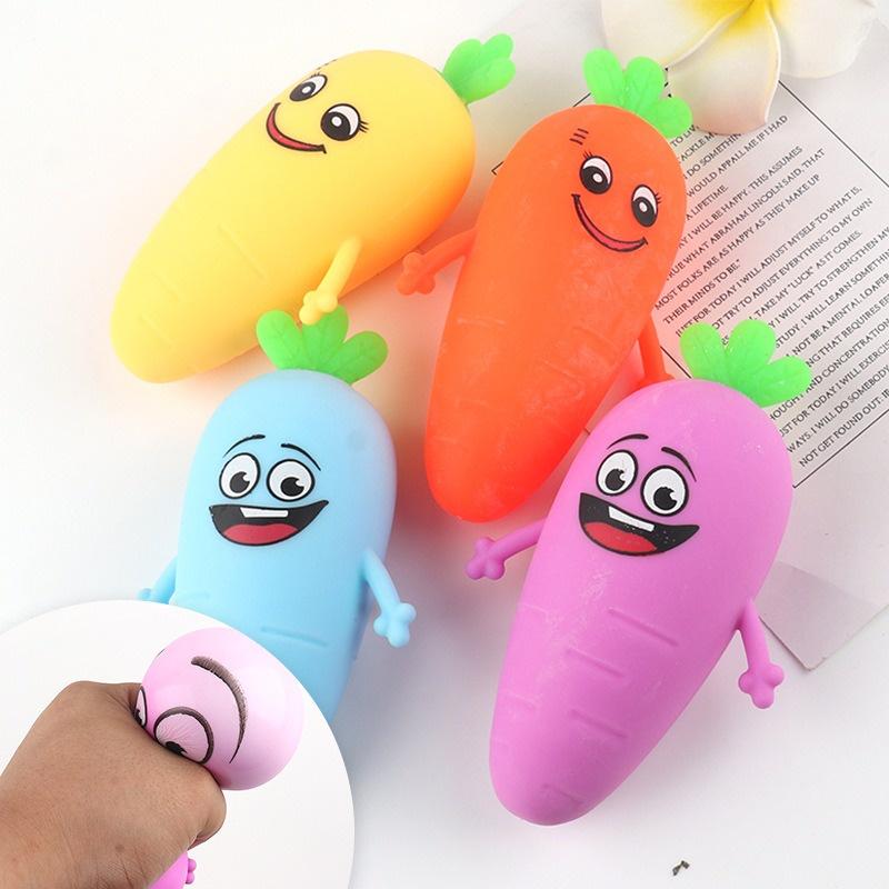 Squishy hình CỦ CÀ RỐT BIỂU CẢM đồ chơi bóp tay mềm mịn dễ thương chân thực giảm stress co dãn đàn hồi ngộ nghĩnh