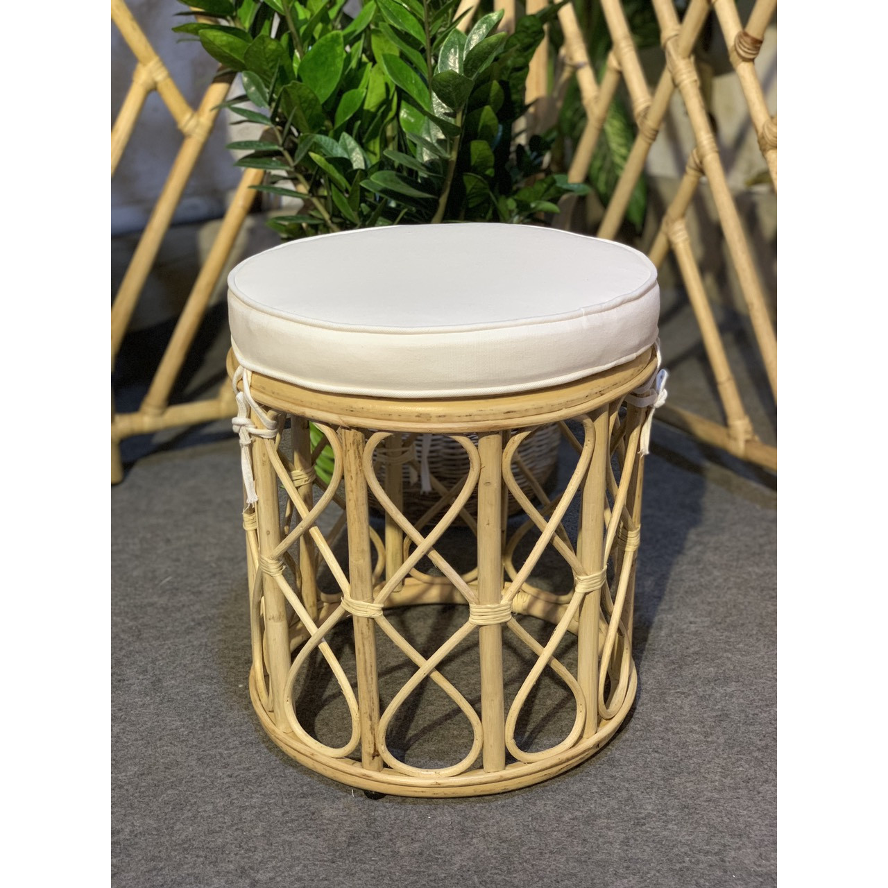 Ghế đôn, ghế mây - bàn mây tren đan - ghế đôn số 8
