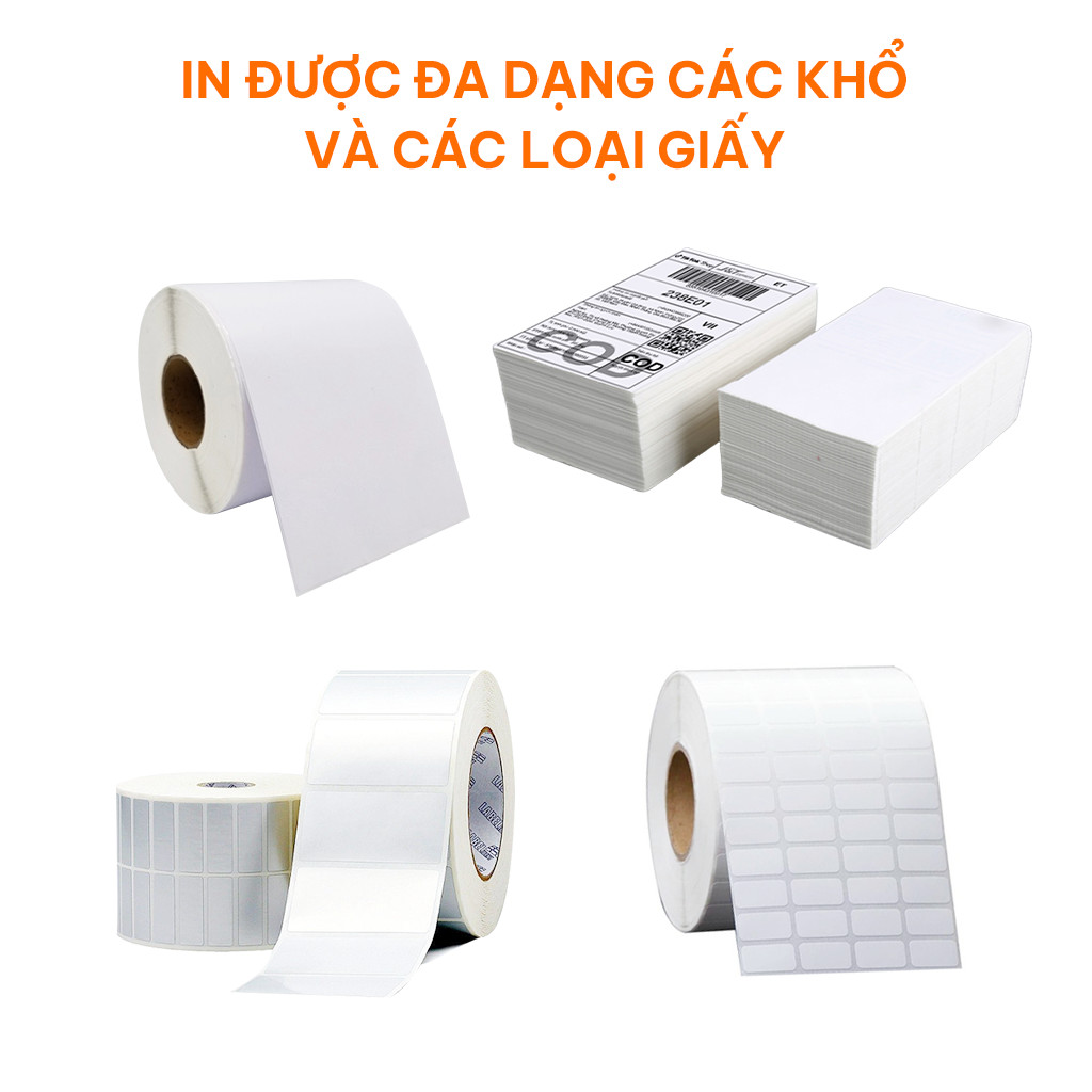 Máy In Nhiệt AYIN 368 - In Đơn Hàng TMĐT, Hóa Đơn Vận Chuyển, Tem Nhãn Mã Vạch, Phiếu Gửi, Logo Không Cần Mực, Bill Thanh Toán, Mini Code, Bar Code - Phiếu Dán Có Thể Dán Ngay - Kết Nối USB - Hàng Nhập Khẩu