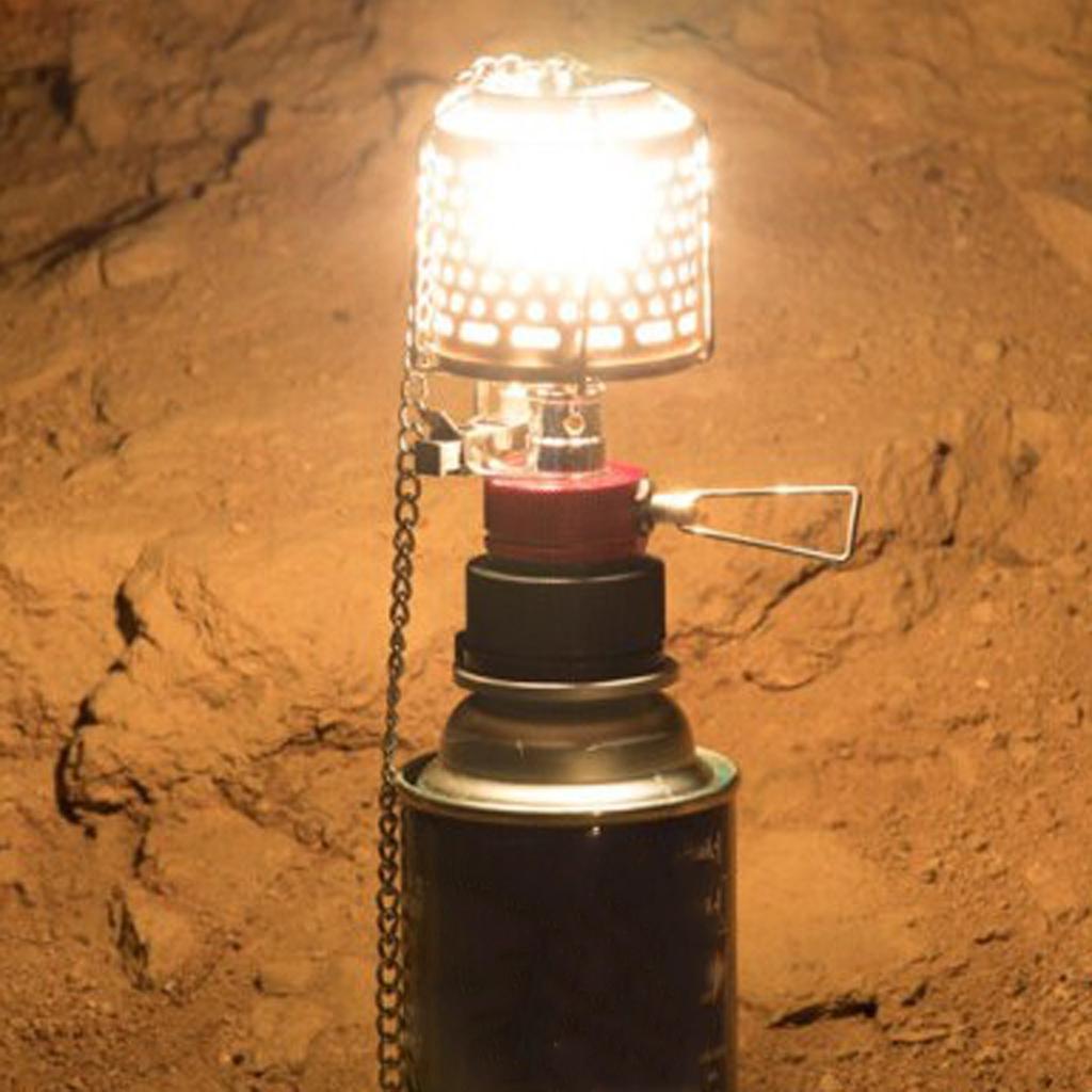 Outdoor Pocket Metal Camping Gas Lantern Hanging Glass Lamp Night Lights
