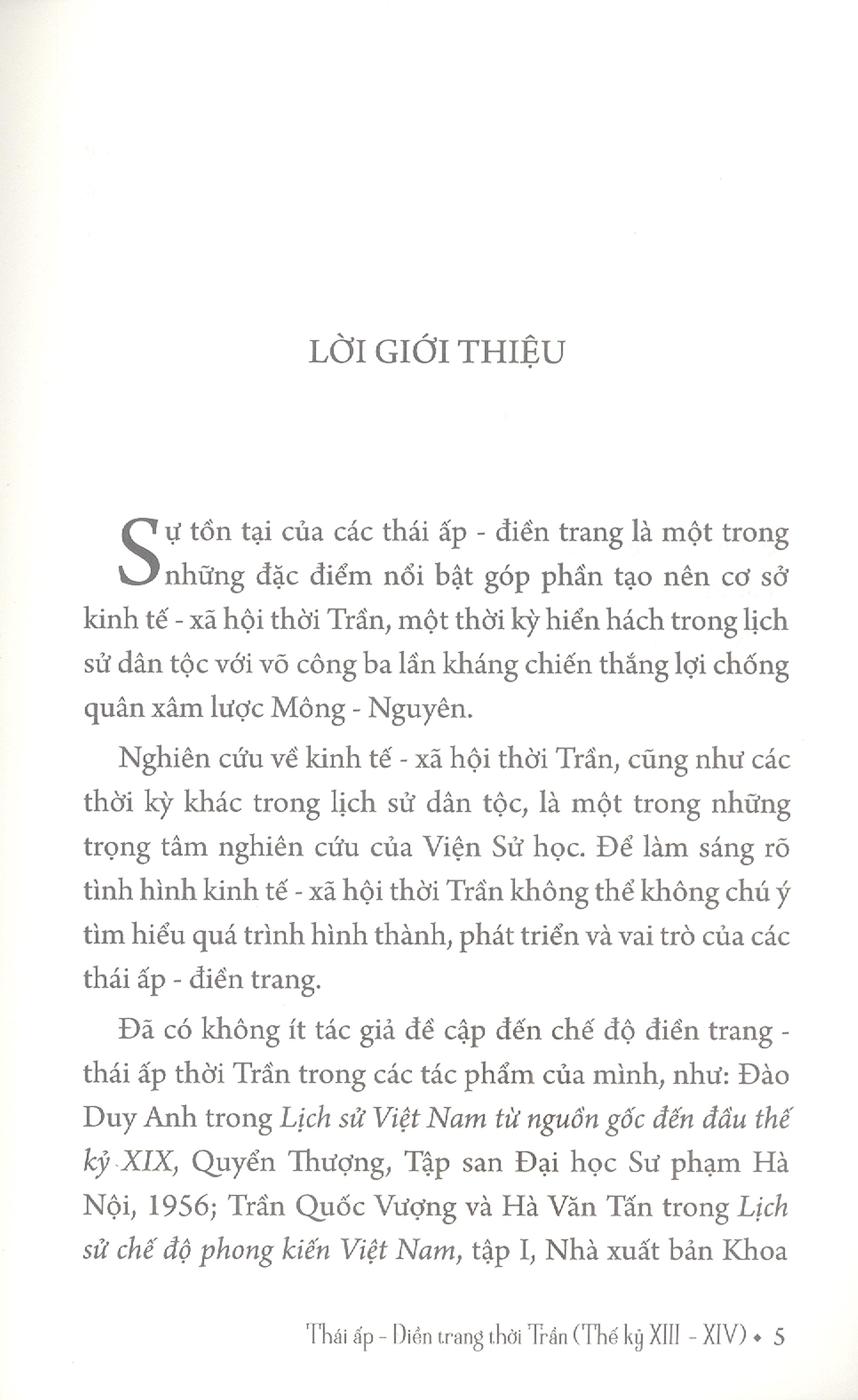 Thái Ấp - Điền Trang Thời Trần (Thế kỷ XIII - XIV)