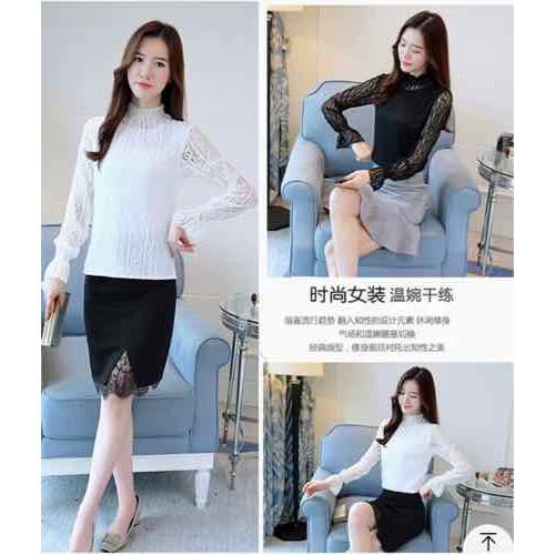 ÁO SƠ MI REN NỮ CỔ CAO SANG CHẢNH