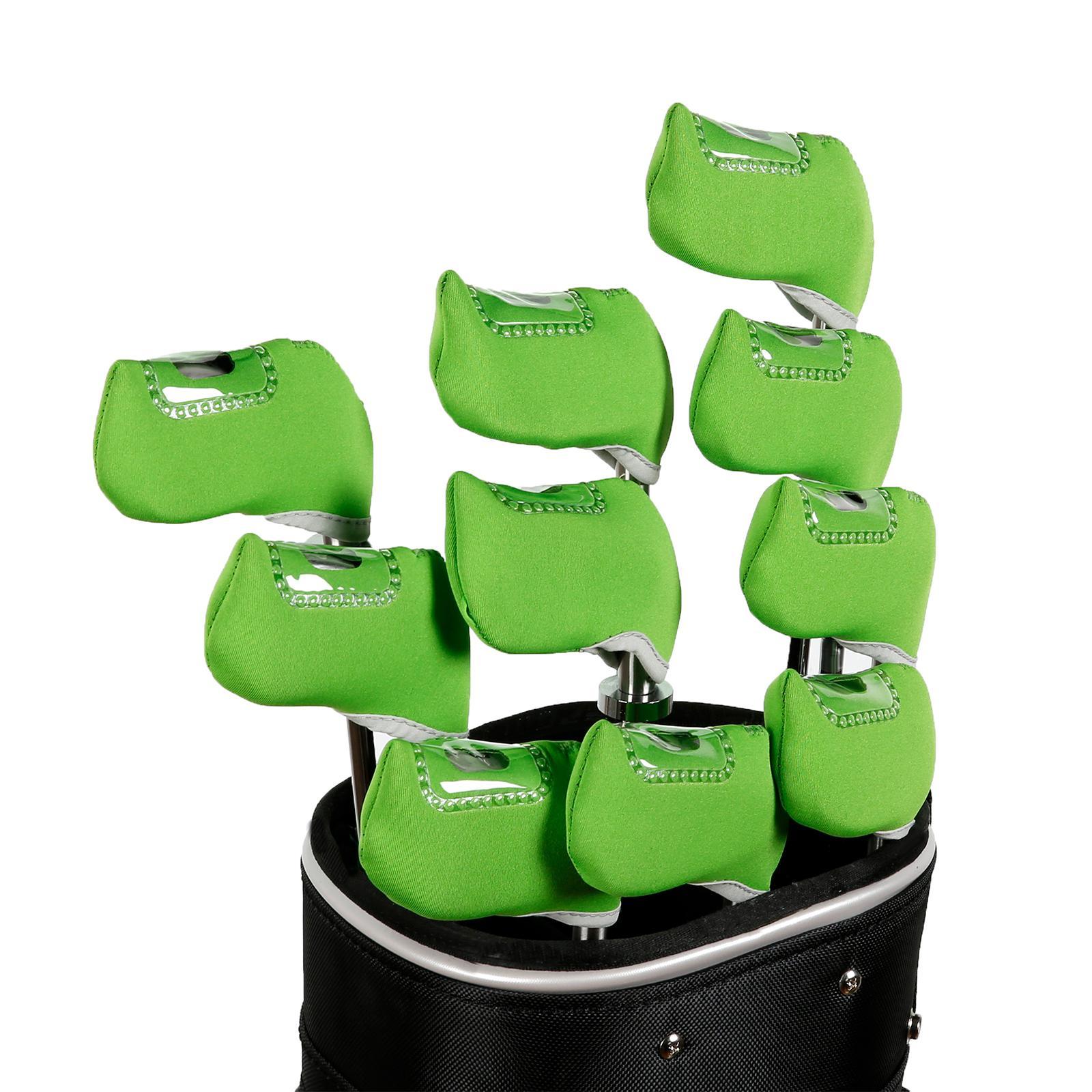 10Pcs Golf Iron Covers Set Golf Club Head Covers for Most Irons Head Display