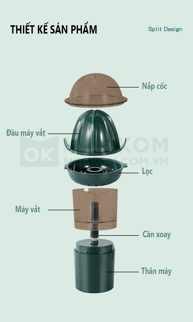 Máy Vắt Cam Tự Động Mokkom - Hàng Chính Hãng