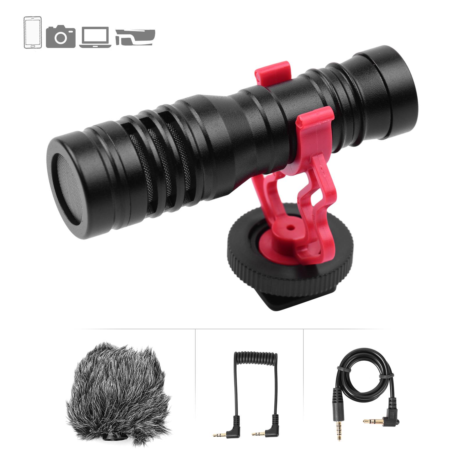 Phỏng vấn Micrô tụ điện định hướng Cardioid Đa năng ghi âm Vlog Phát trực tiếp ghi âm Vlog với TRS 3,5 mm