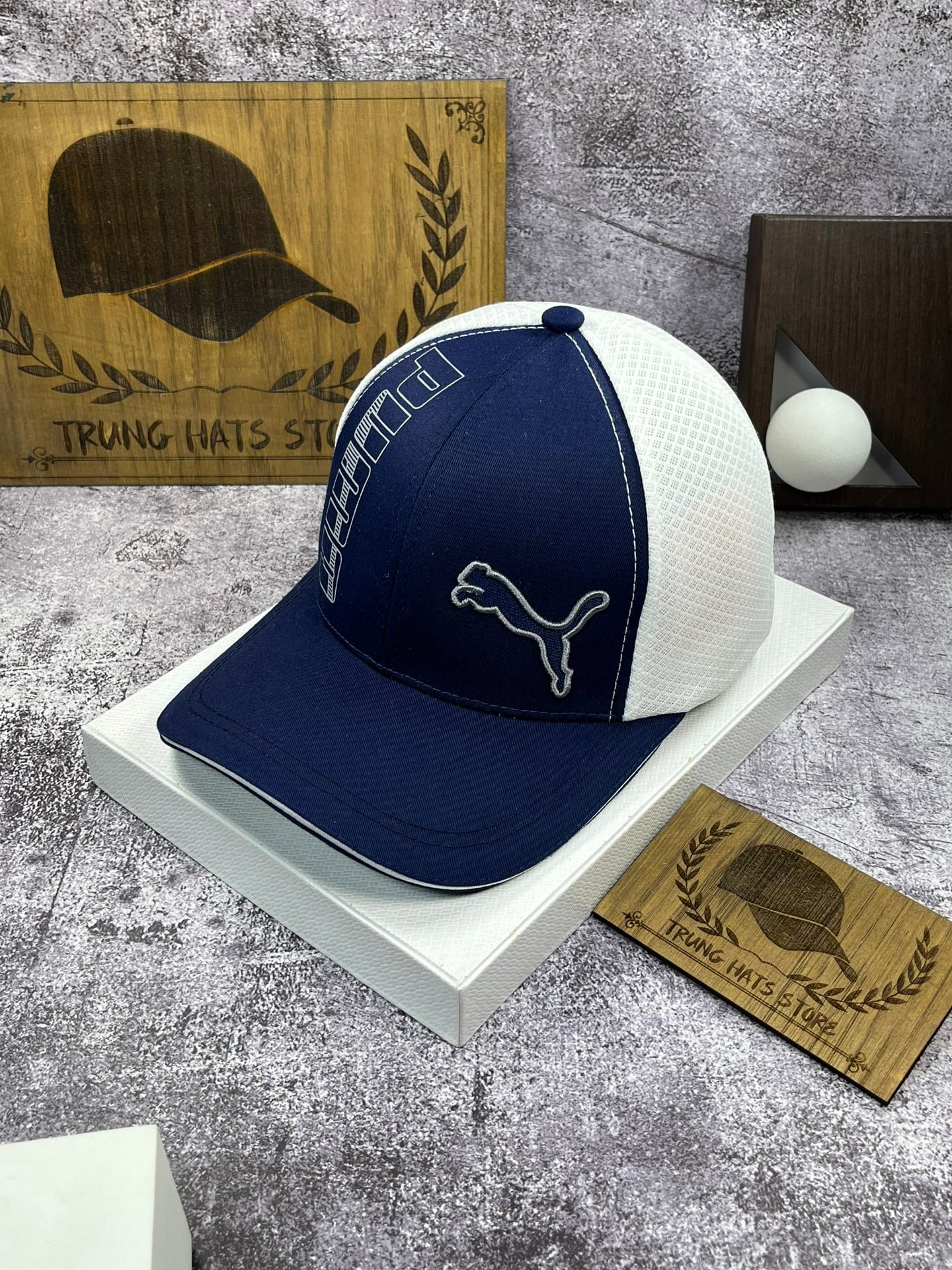 Nón kết, mũ lưỡi trai Pu.ma vải dù phối lưới form chuẩn thời trang cao cấp