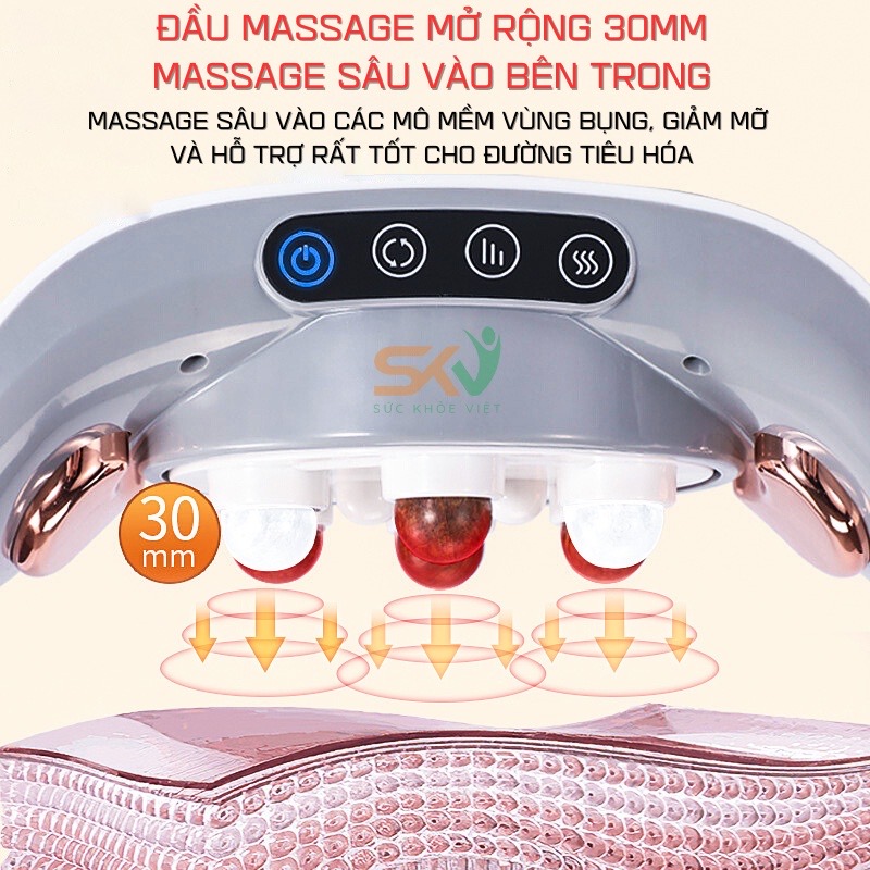 Máy massage bụng đa năng SKV-TQ109 tích hợp đá nóng himalaya giúp tan mỡ bụng, chân đùi, an toàn cho người sử dụng