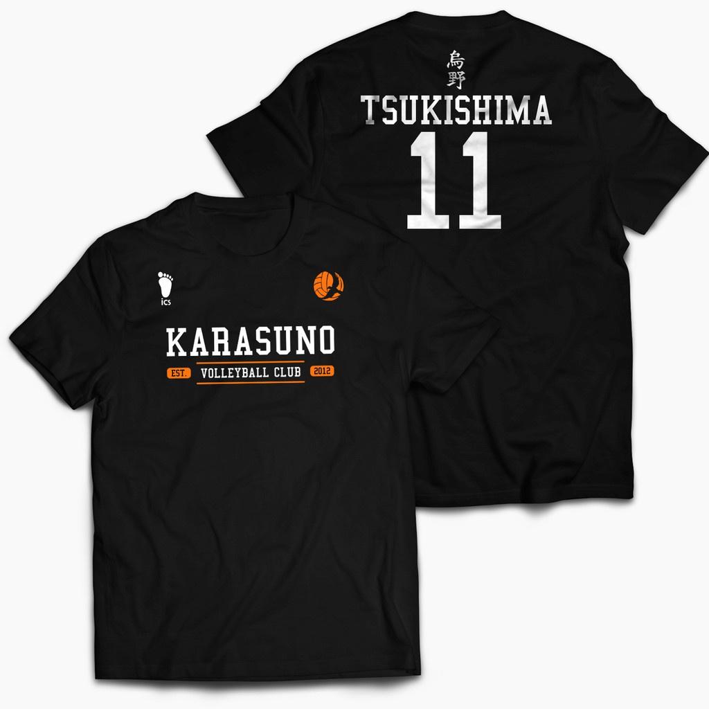 (BÁN CHẠY) Áo thun Haikyuu Karasuno T shirt Hinata Tsukishima Cosplay Kageyama