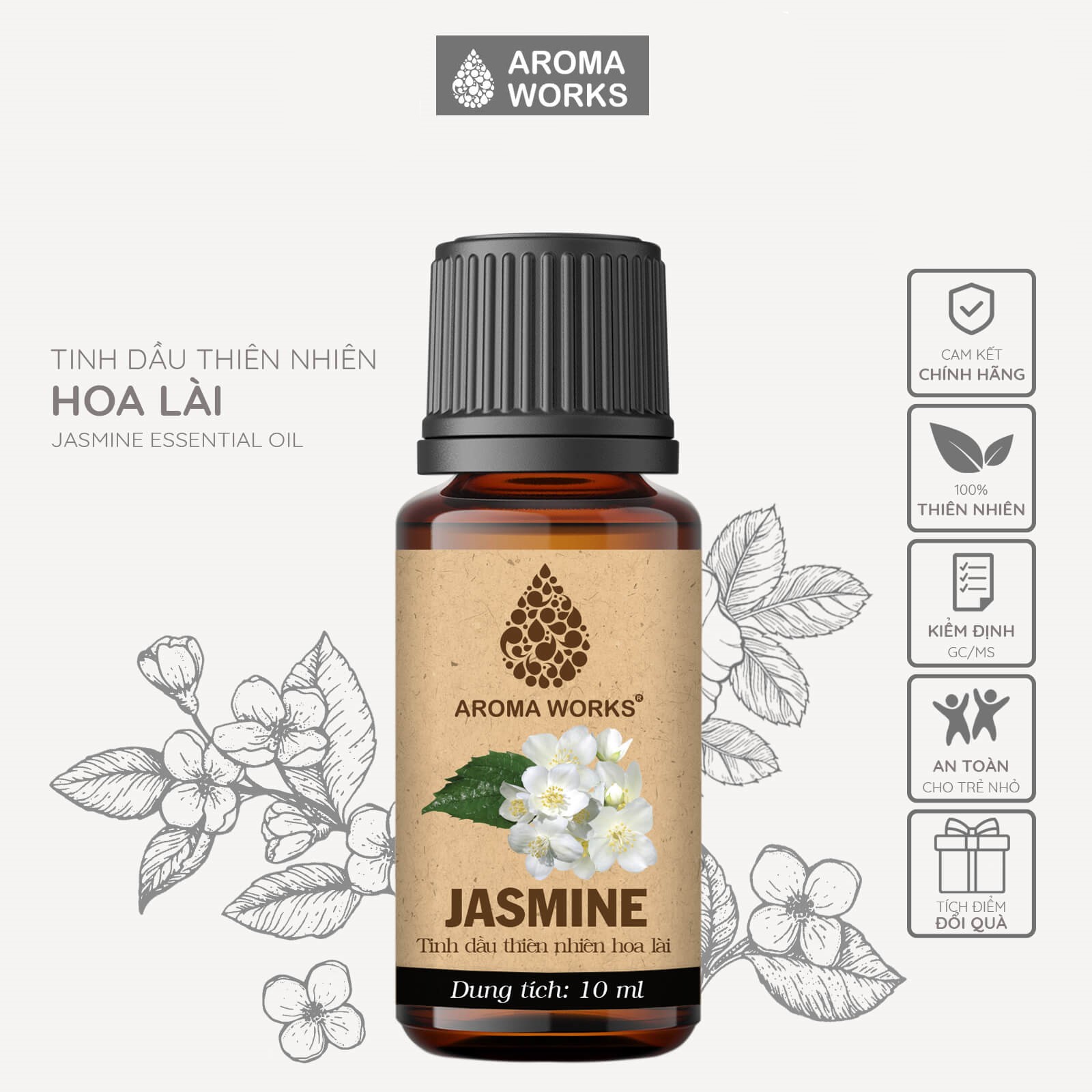 Tinh Dầu Lài Aroma Works Essential Oils Jasmine