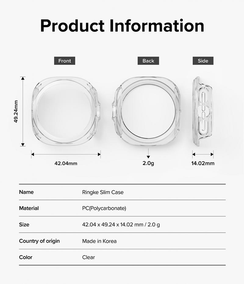 Vỏ ốp kèm dán cường lực cho Galaxy Watch Ultra RINGKE Slim &amp; Glass - Hàng Chính Hãng