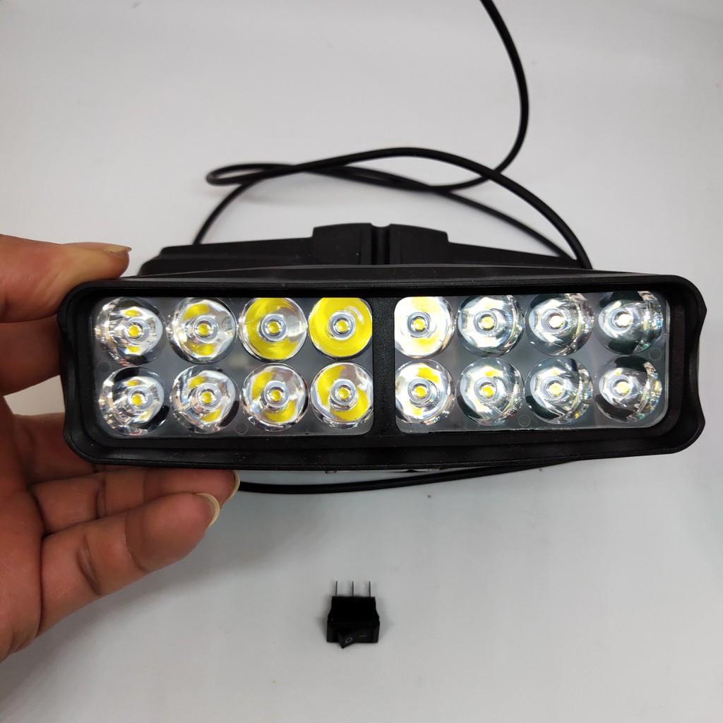 Đèn led 16 tim trợ sáng xe máy ô tô 12V - 80V loại tốt lắp các loại xe