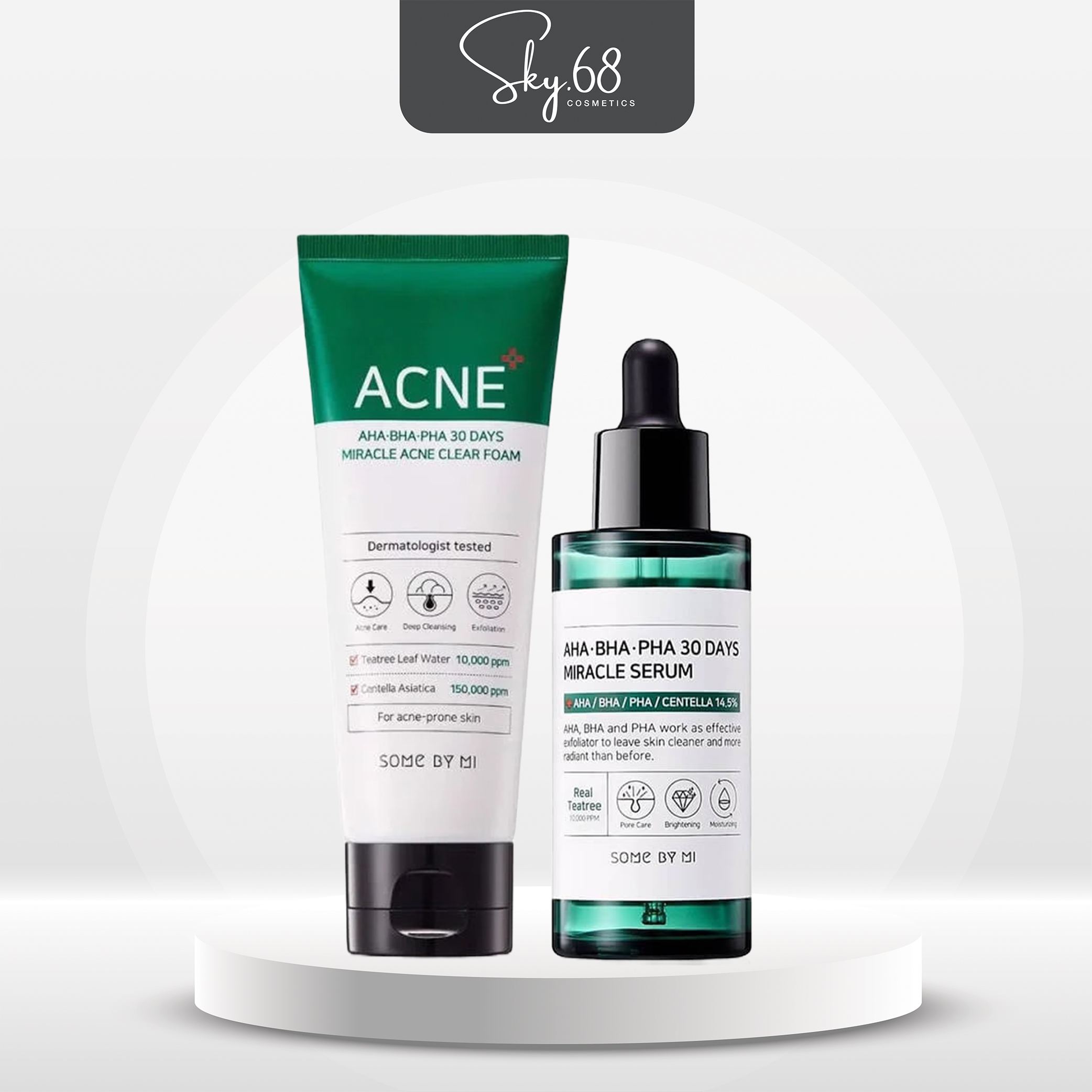 Combo Hỗ Trợ Giảm Mụn, Điều Tiết Bã Nhờn Some By Mi AHA-BHA-PHA 30 Days Miracle