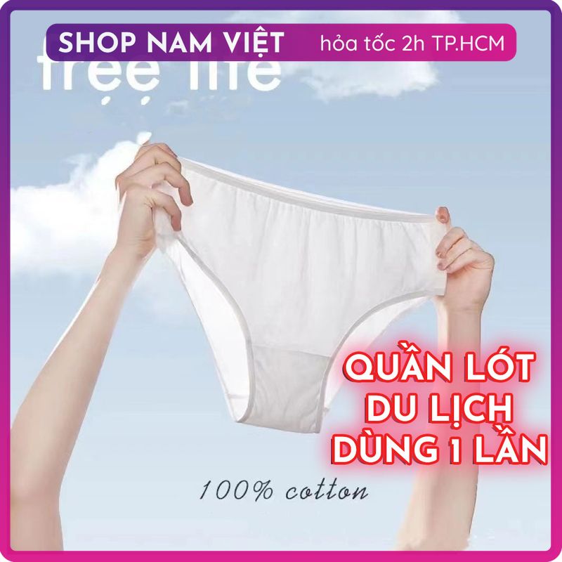 (Set 3 cái) Quần Lót Cotton Dùng Một Lần Cho Du Lịch