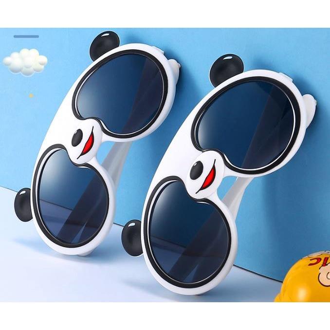 Mắt kính gọng dẻo chống UV gấu panda siêu ngầu cho bé trai bé gái