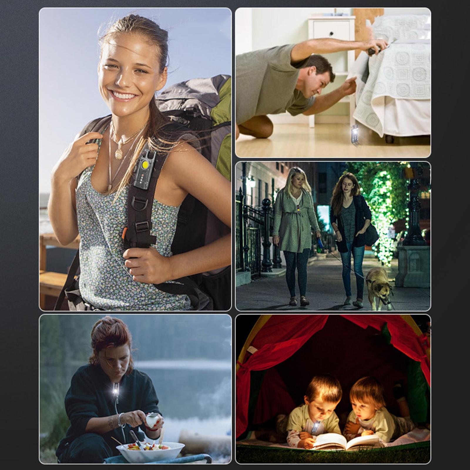 COB Flashlight LED Keychain Flashlight for Camping Supplies Hiking