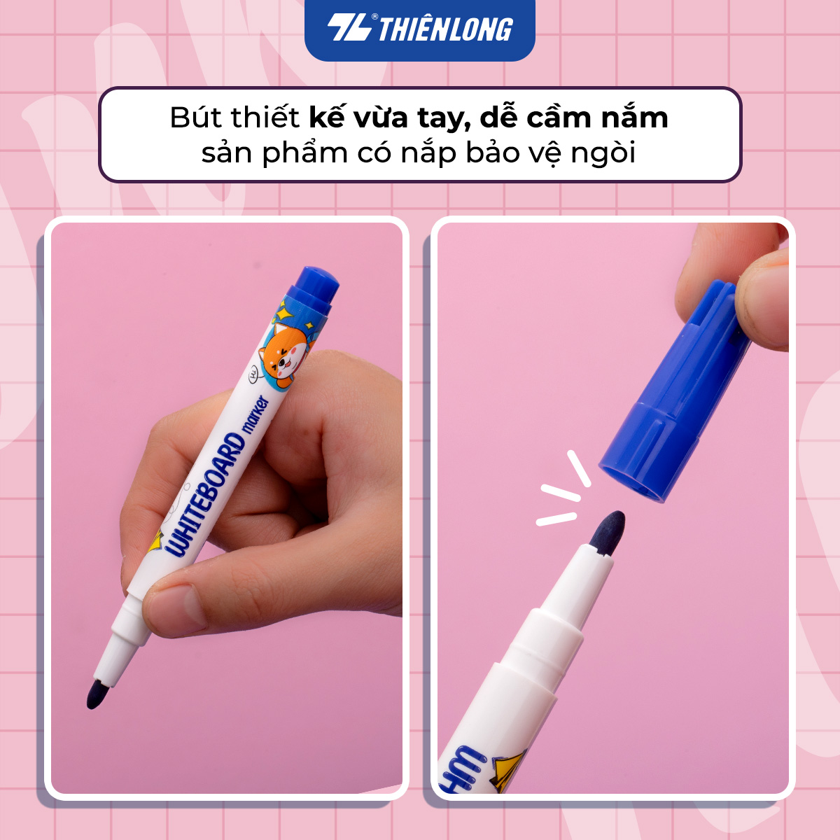 Bộ 10 Bút lông bảng Thiên Long WB-02