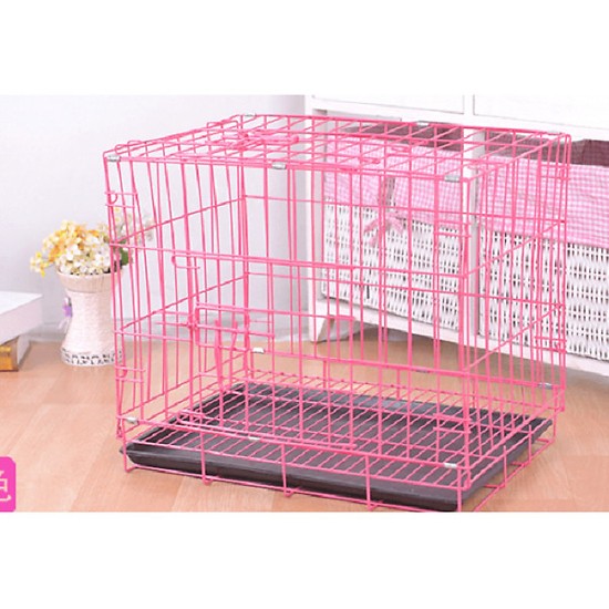 CHUỒNG SẮT SƠN TĨNH ĐIỆN CHO CHÓ, MÈO (4 size)