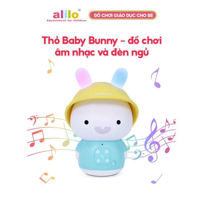 Đồ chơi âm nhạc giáo dục Alilo Baby Bunny G9S+ giáo dục sớm cho trẻ từ 0-4 tuổi, trợ lý giấc ngủ - Hàng chính hãng - Máy phát nhạc, kể chuyện cho bé, trợ lý giấc ngủ giúp bé ngủ ngon