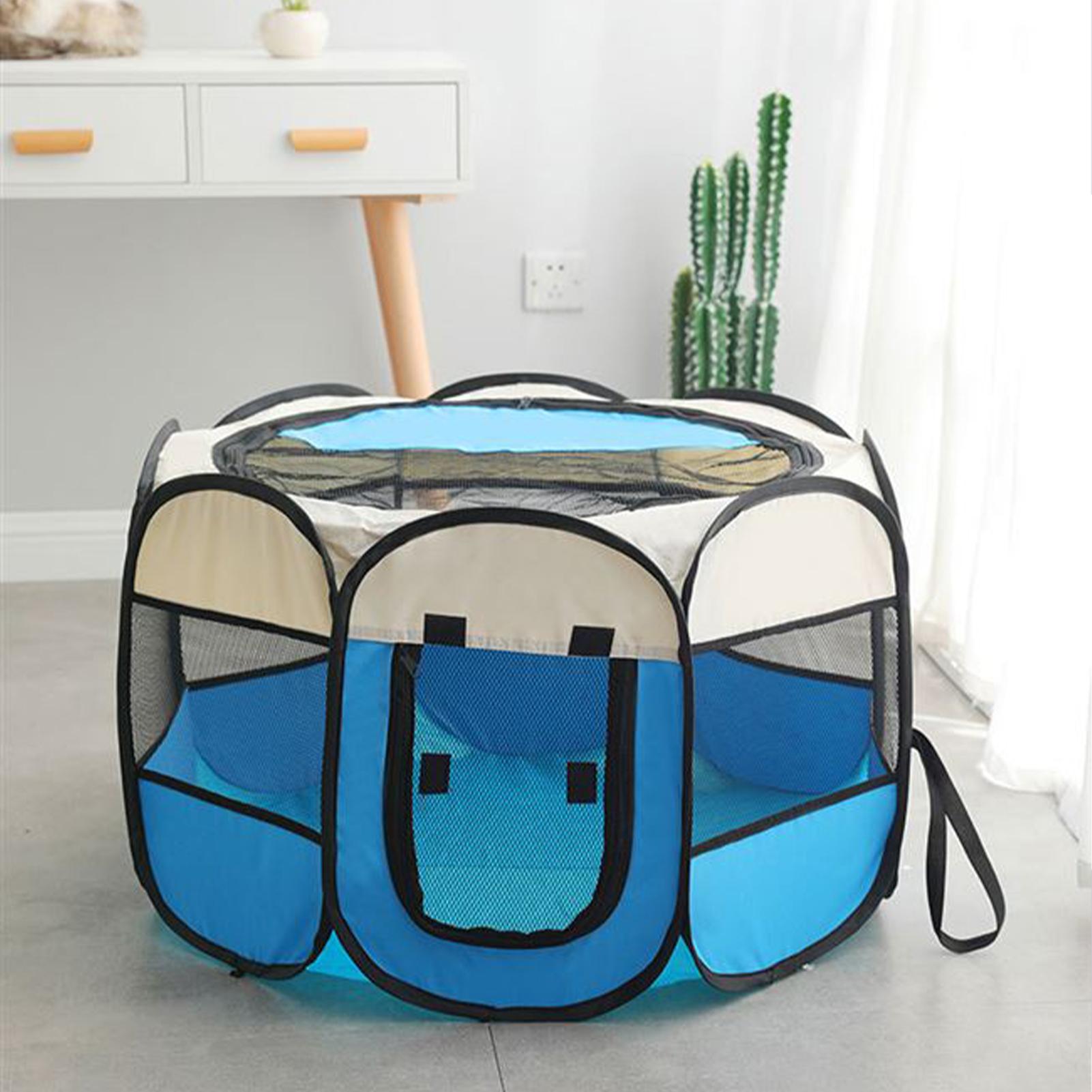 Cũi lưới chơi thú cưng di động cho chó mèo PVC có thể gập lại tháo rời ,chống thấm nước