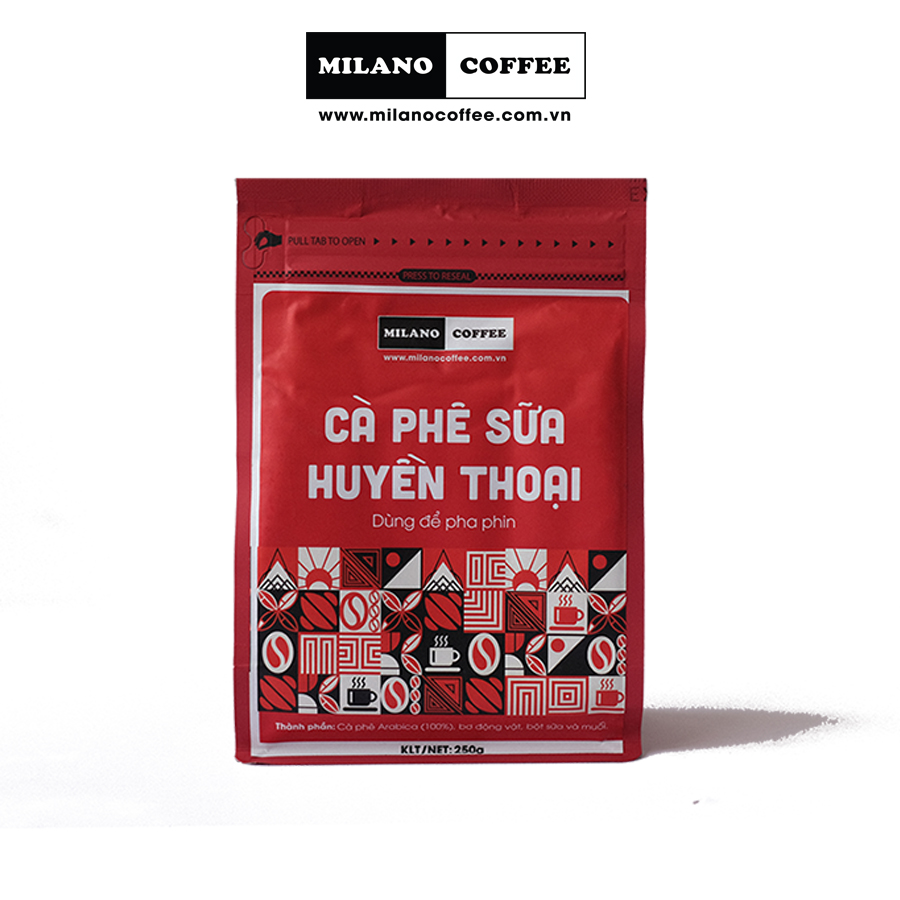 Cà phê Milano Coffee 100% Arabica - Cà Phê Sữa Huyền Thoại 250gr