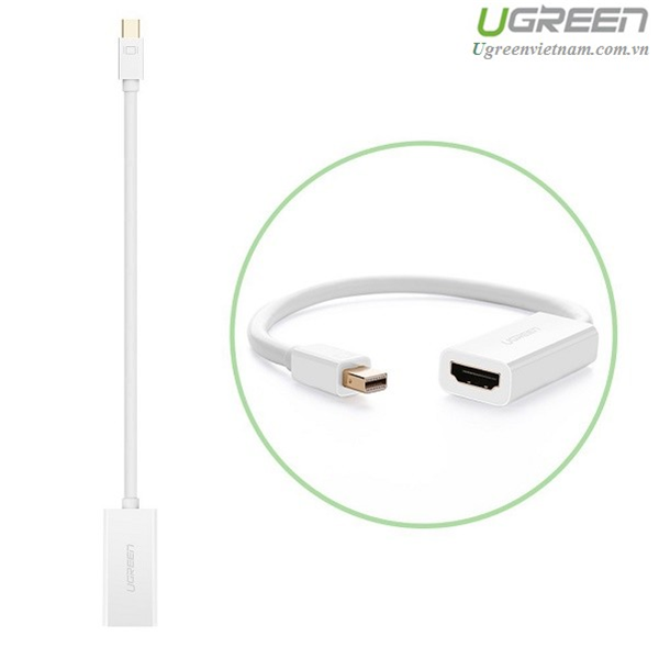 Cáp Chuyển Thunderbolt To HDMI UGREEN 40361 4K*2K - Mini Displayport Sang HDMI - 40361-Hàng Chính Hãng