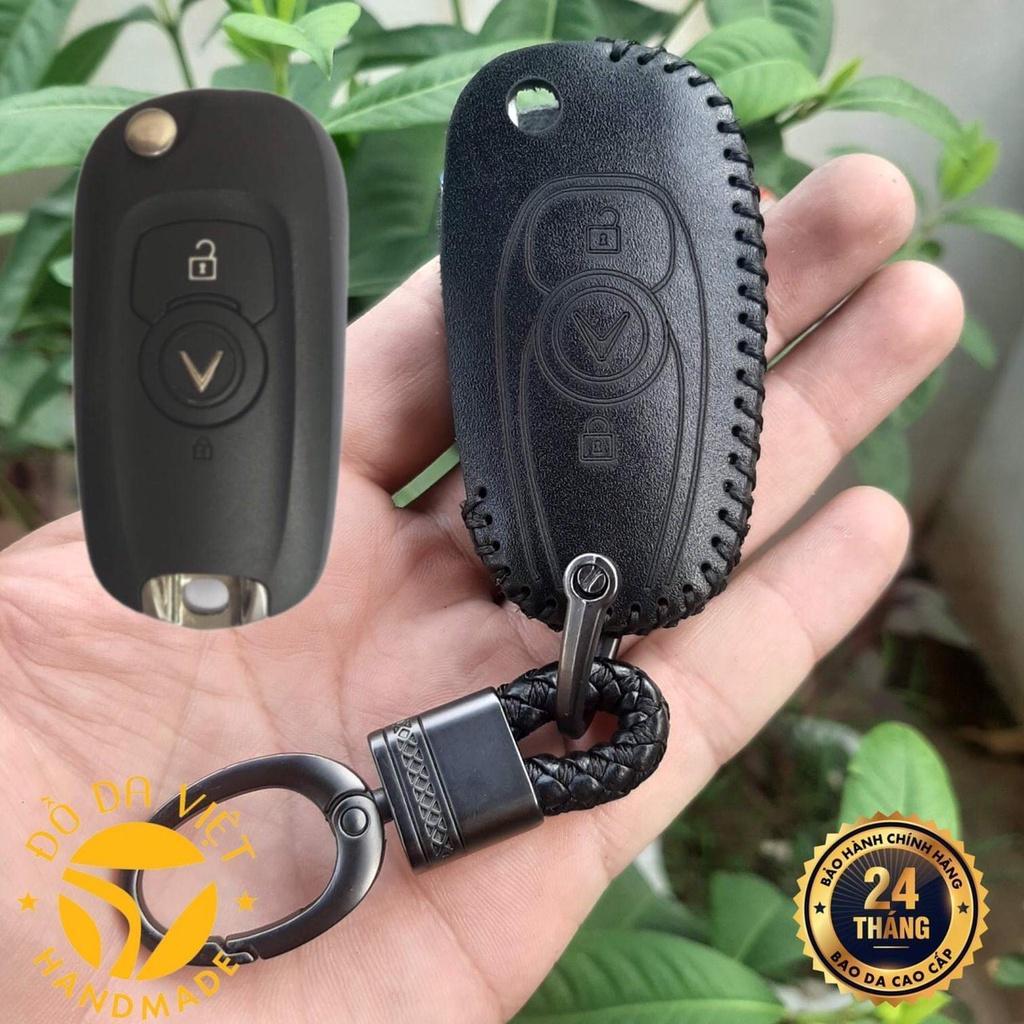 Bao Da Chìa Khóa Vinfast Fadil Da bò 100%, có khắc tên và sđt chủ xe,
