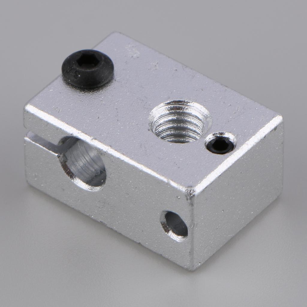 V6 Aluminum Heater Block M6 Nozzle for MK7 MK8 3D Printer Extruder Hot End Heating Block