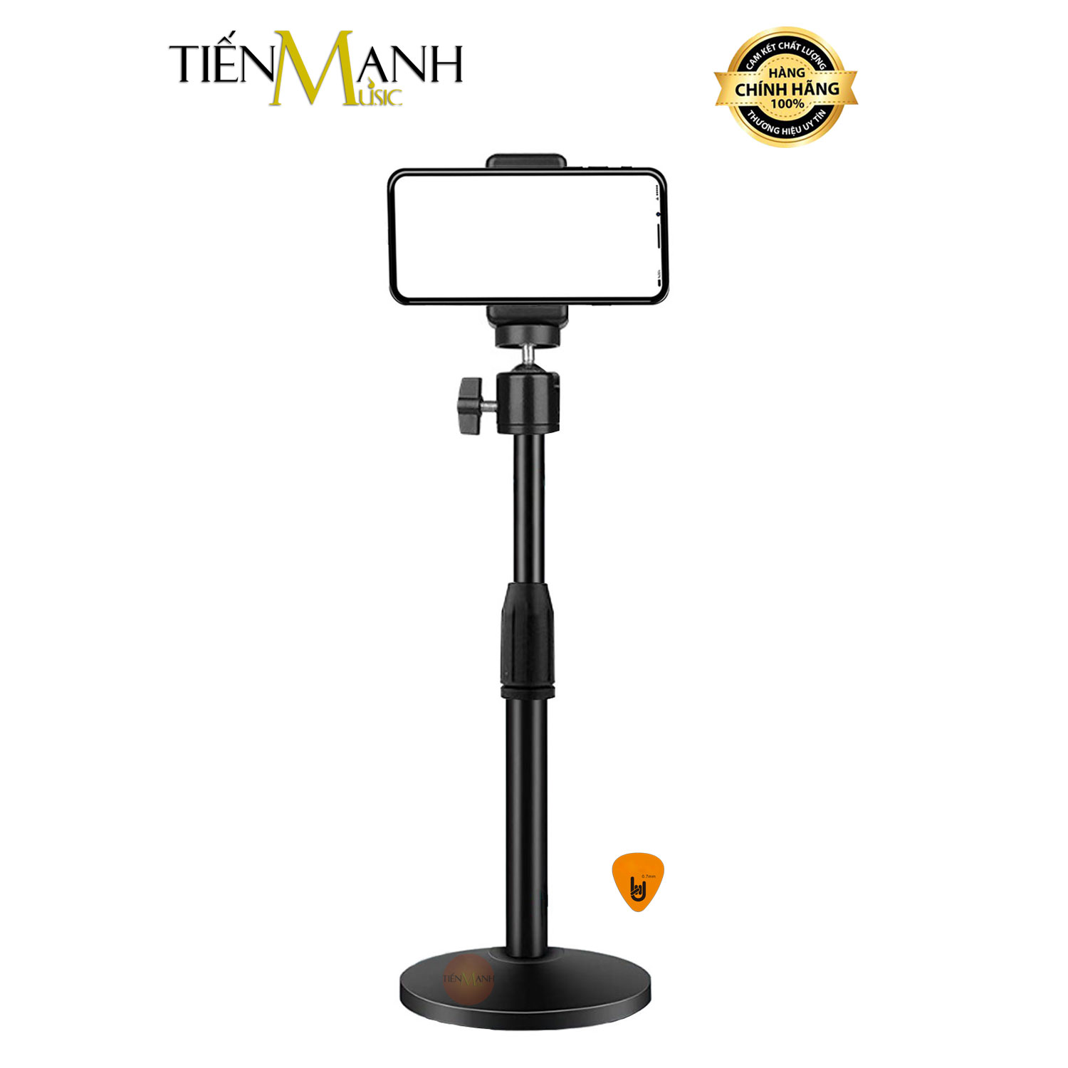 Giá Đỡ Kẹp Điện Thoại Để Bàn Dr.Mic A9 Xoay 360 Độ - Đế Stand Livestream, Học Online, Xem Phim, Quay Video Hàng Chính Hãng - Kèm Móng Gẩy DreamMaker