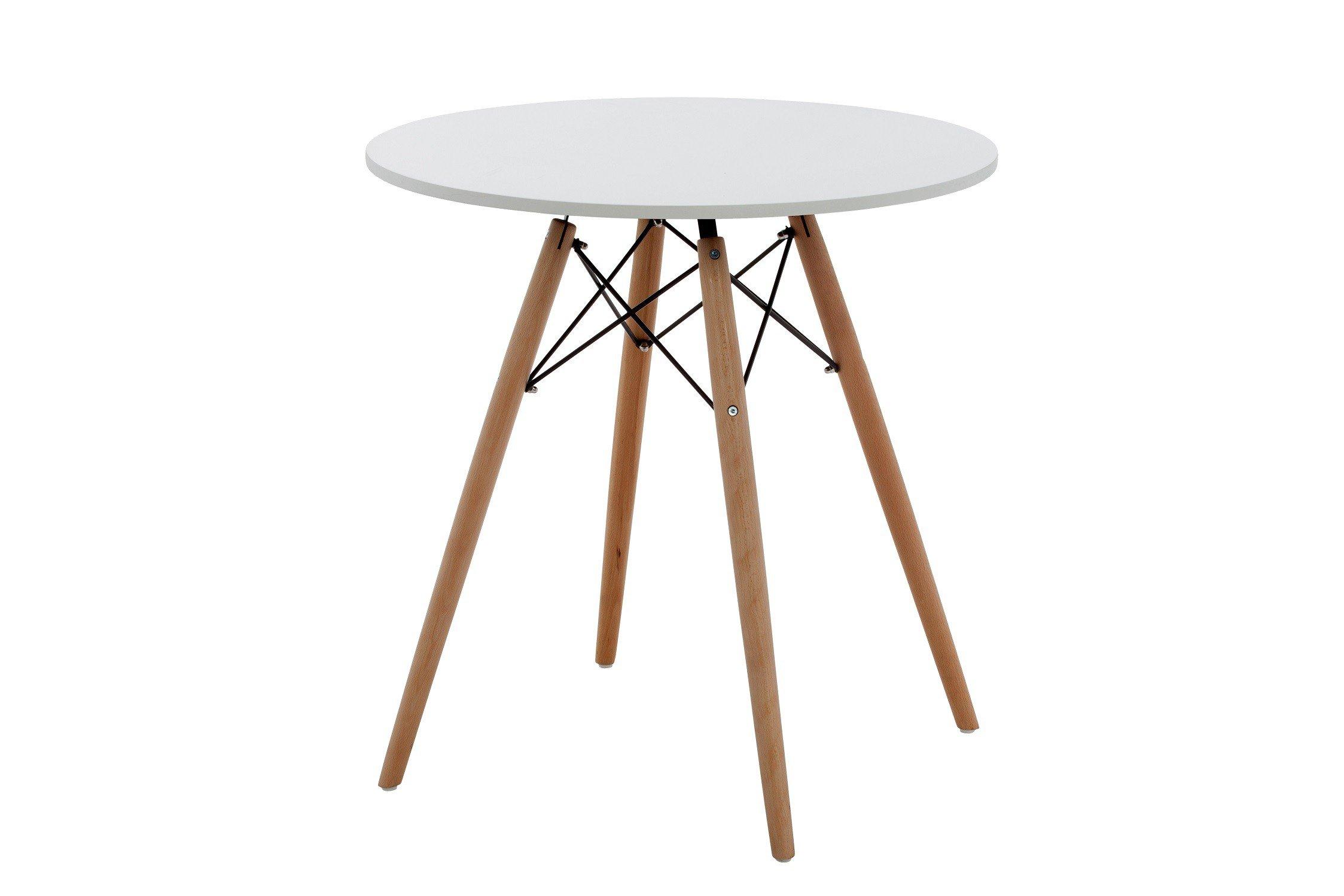 Bàn Cafe bàn Eames Chân Gỗ Đan Sắt Màu Đen