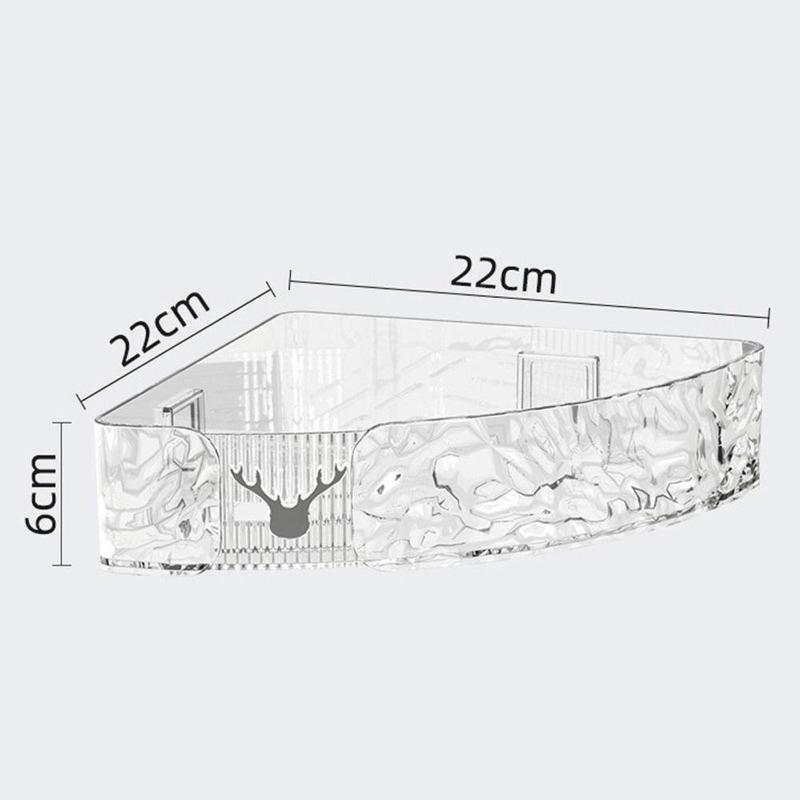 Kệ góc nhựa trong ABS dán tường đa năng cao cấp 2311 | Giá đựng đồ nhà tắm, nhà bếp vân sần mẫu mới