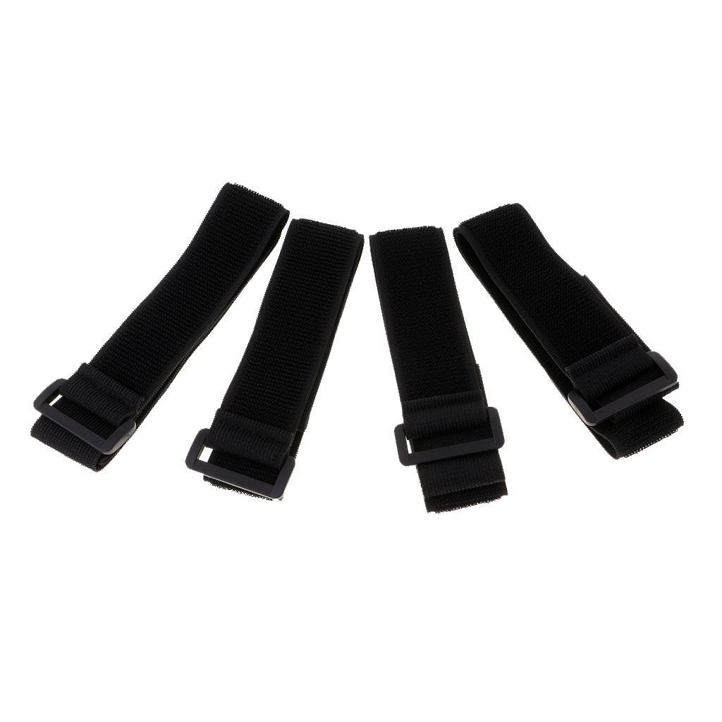 4x 67cm Cable Ties Strap W Buckle Hook Loop Fastener Sticky Tapes Organizer