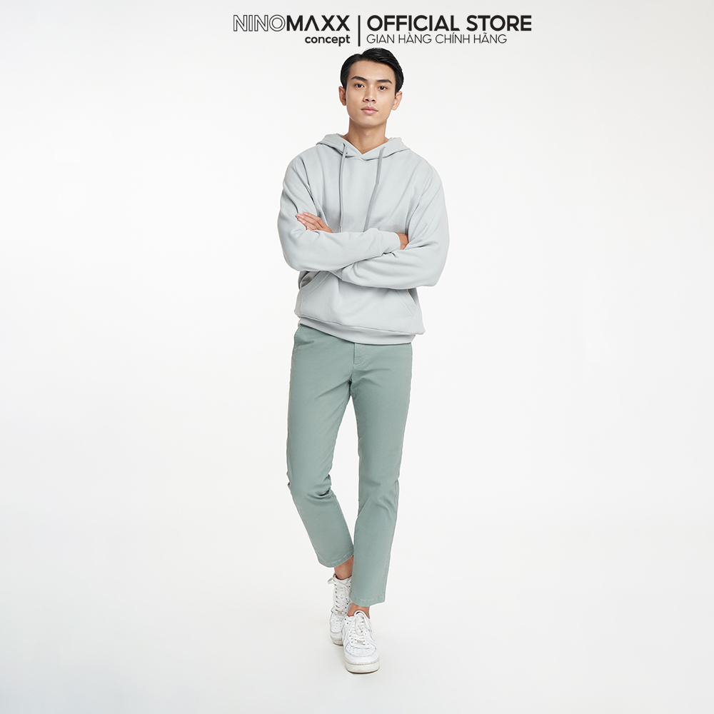 NINOMAXX Áo hoodies Basic Nam chất liệu cotton tay dài 2204005