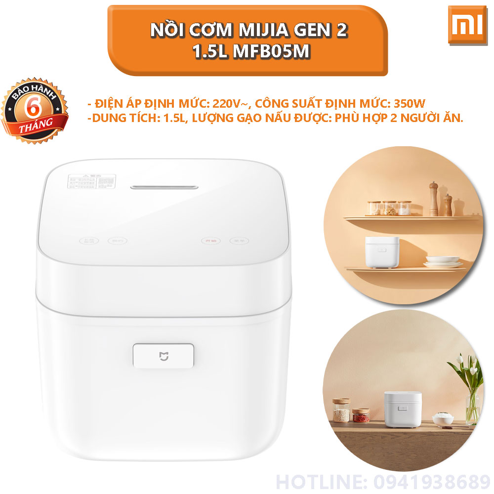 Nồi cơm Mijia gen 2 1.5L( thể tích thực tế)  MFB05M - Hàng nhập khẩu