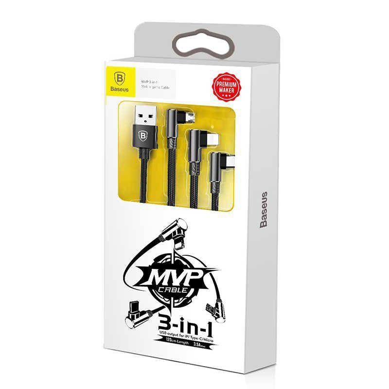 Cáp ngang MVP chân ngang 3 in 1, hỗ trợ sạc nhanh