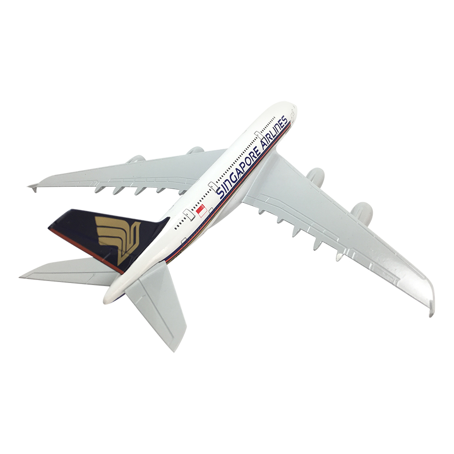 Mô Hình Máy Bay Trưng Bày Airbus A380 Singapore Airlines Everfly SG20 (20cm)