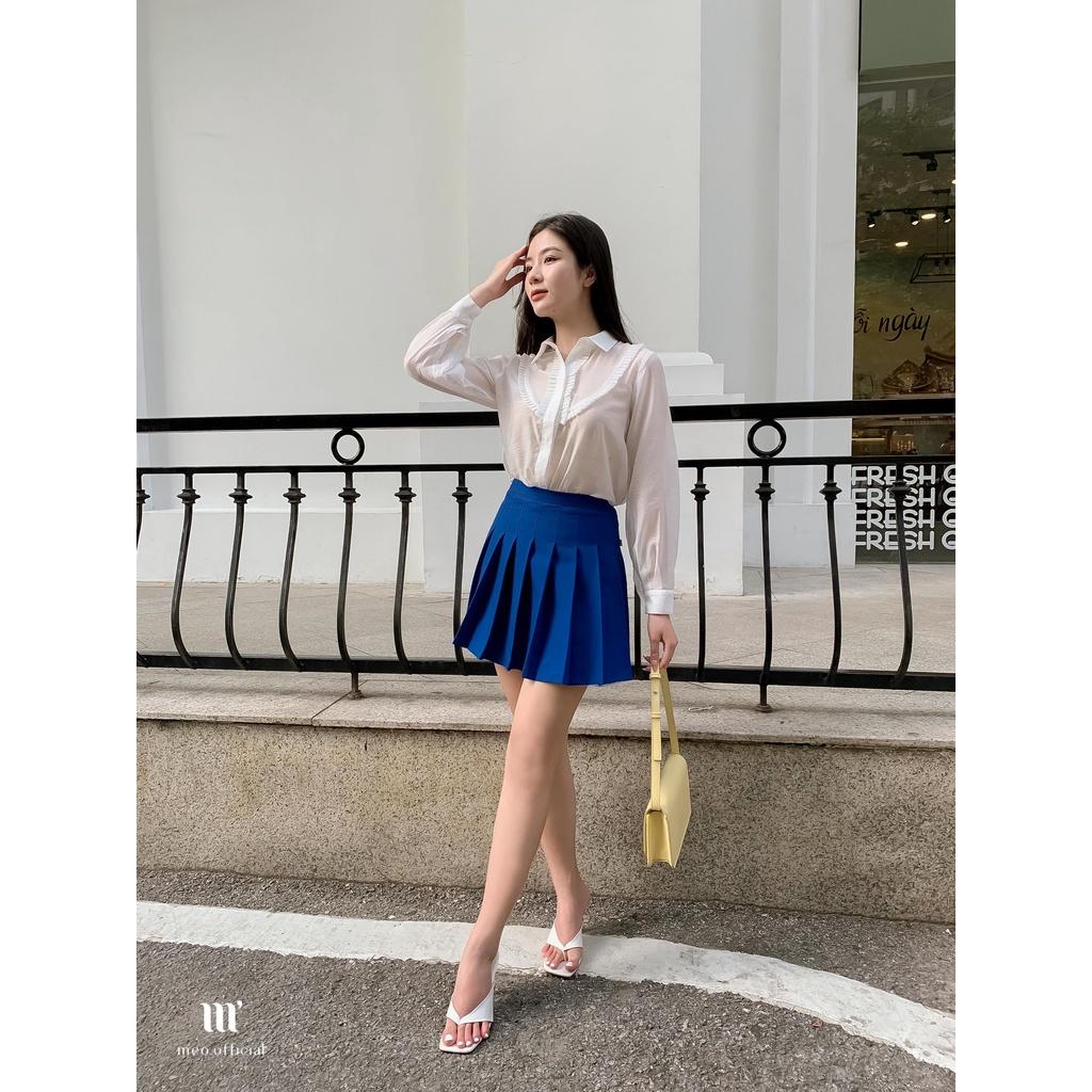 Chân váy tenis nữ Méo shop dáng ngắn xếp ly Flora