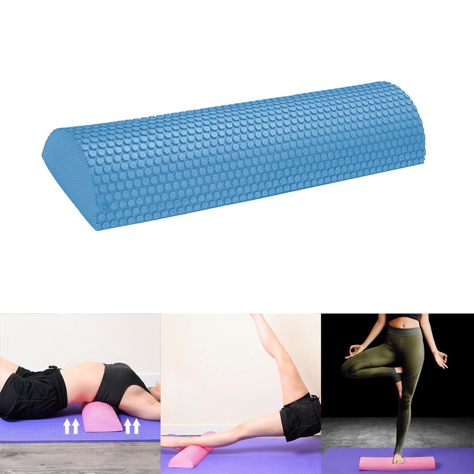 EVA Half Foam Roller High Density for Pliability Back Blue  30cmx7.5cm
