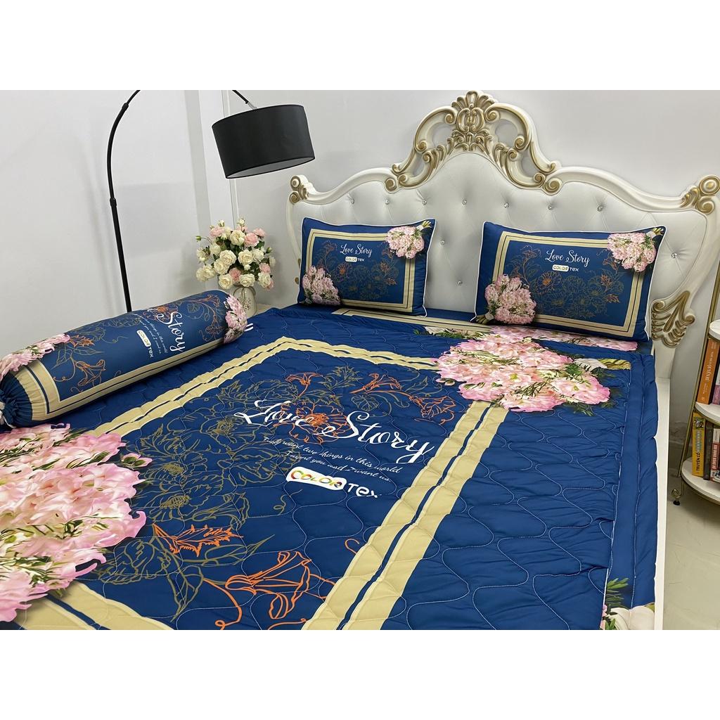 Bộ Drap mền gối thun Ý 5D Cao Cấp , mát lạnh, thấm hút tốt// có mền lẻ