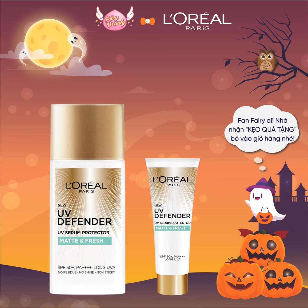 [L'OREAL PARIS] Kem Chống Nắng Giúp Kiểm Soát Dầu Và Thoáng Mịn Làn Da UV Defender SPF 50+/PA++++ Matte & Fresh 50/15ml