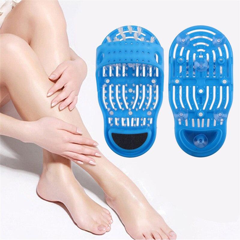 Plastic Remove Dead Skin Massage Slipper Foot Scrubber Bath Shoe with Brush Household Bathroom Foot Cleaning Brush Slipper