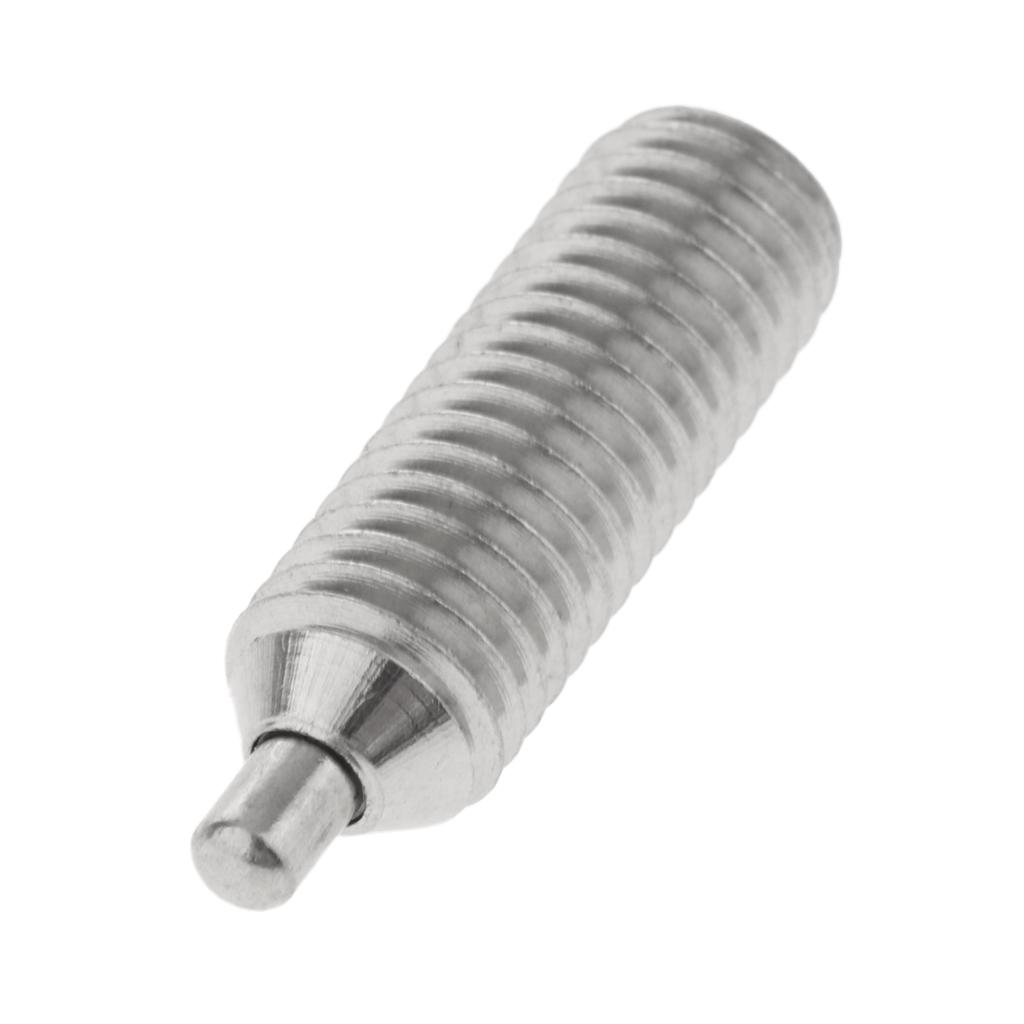 Hex Socket Drive Spring Ball Plunger Screw Silver Groove Profile Steel Dowel Pins