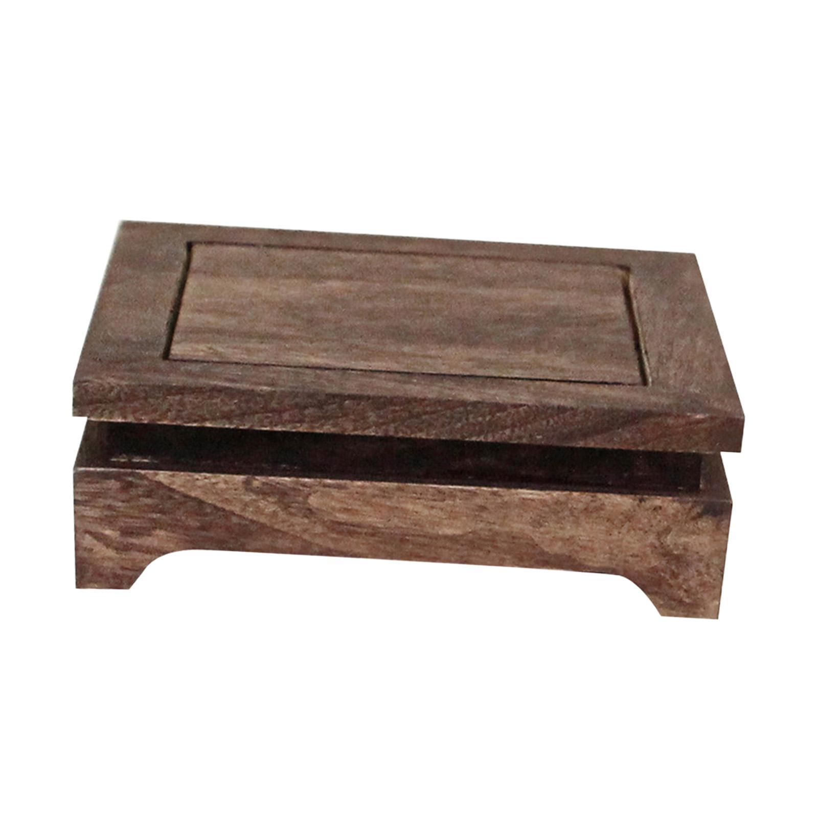 Wooden Display Stand Rectangular Base for Collectibles Craft Base Sculpture Keepsake Display Base Figurine Stone Square Decor Wood Base