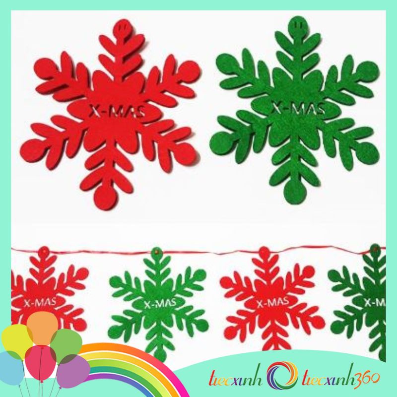 Dây chữ Merry Christmas vải nỉ trang trí Noel
