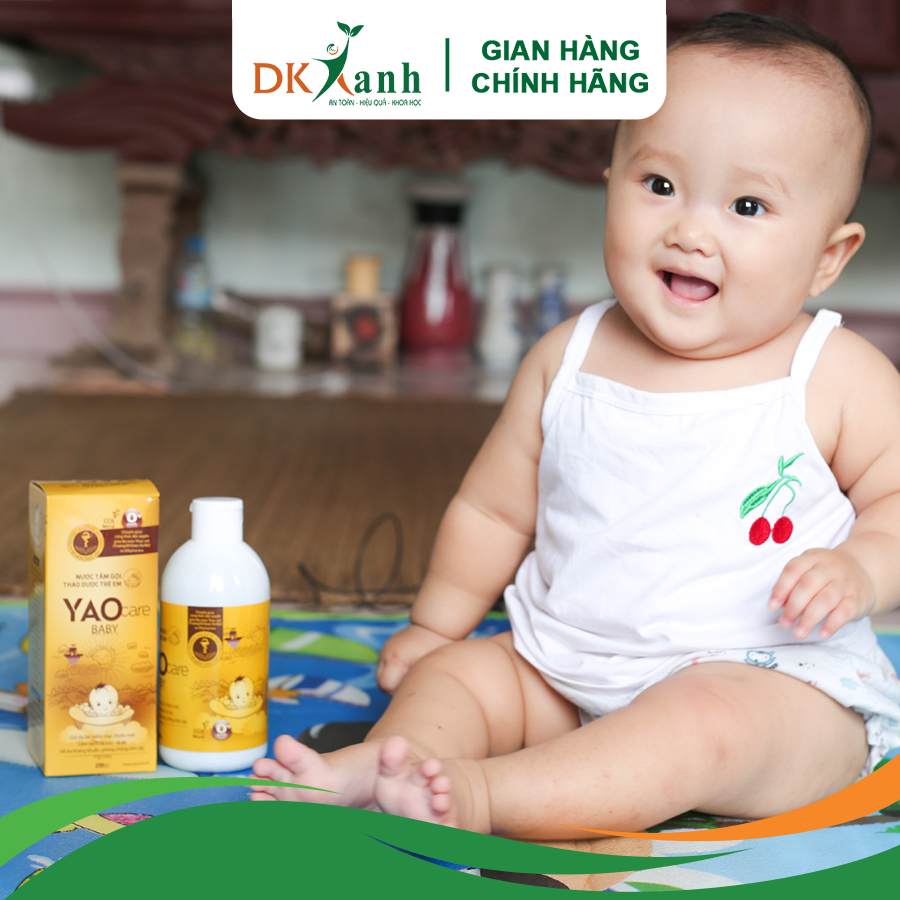 Combo 3 chai Nước tắm thảo dược Yaocare baby 250ml/chai -  Tặng 1 Emkao plus