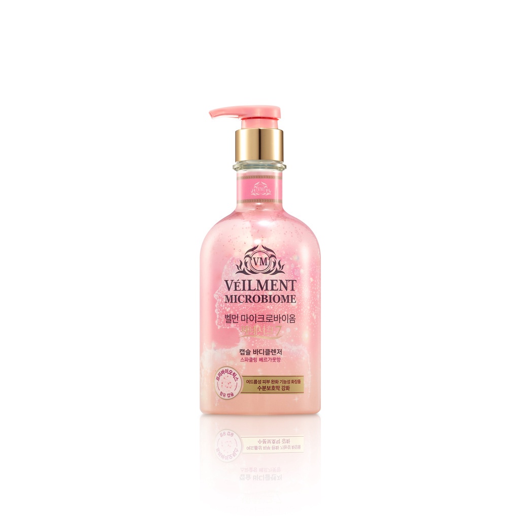 Sữa tắm On The Body Veilment Microbiome hạt dưỡng ẩm và làm sáng da - hương Sparkling Bergamot 600gr