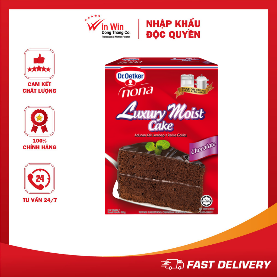 Bột Làm Bánh Moist Cake Socola Dr. Oetker 520g (Thương Hiệu Đức - SX Malaysia) - Date 11/04/2024