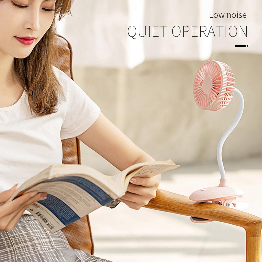 Quạt kẹp di động 3 bánh răng điều chỉnh tốc độ gió,Độ ồn thấp,dung lượng pin 2000mAh,hỗ trợ sạc qua USB